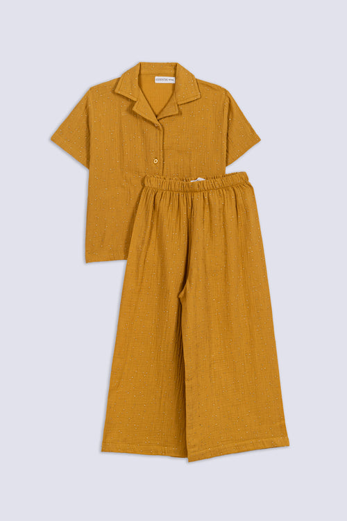 Girl's Embellished Muslin Co-Ord Set