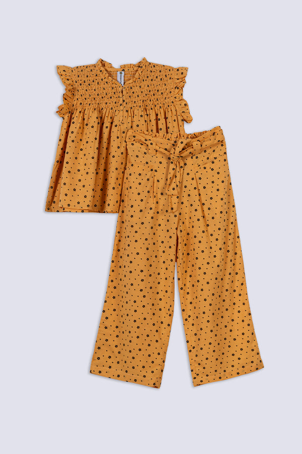 Girl's Smocked Ditsy Co-ord Set