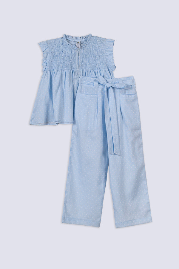 Girl's Polka Sky Co-Ord Set