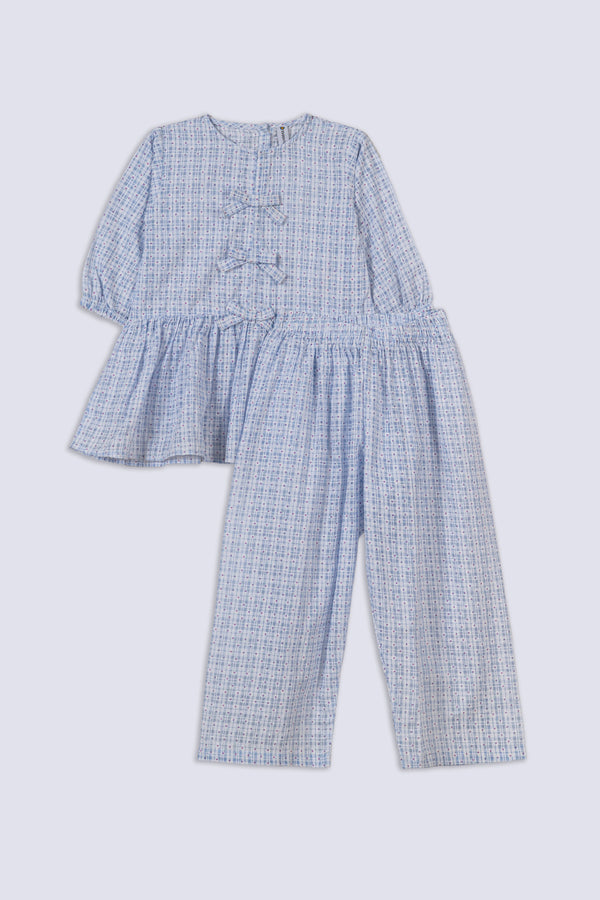 Girl's Peplum Bow Co-ord Set