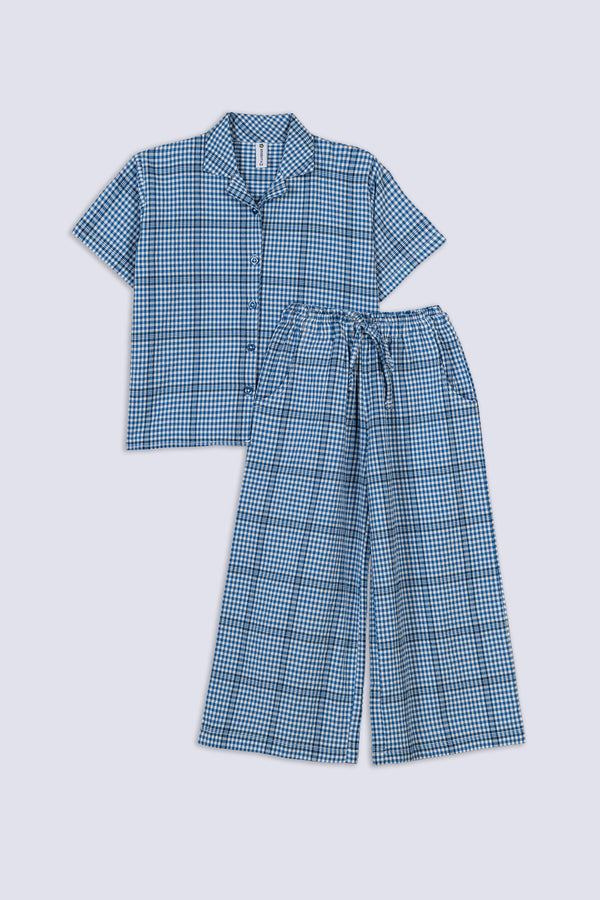Girl's Blue Check Co-Ord Set