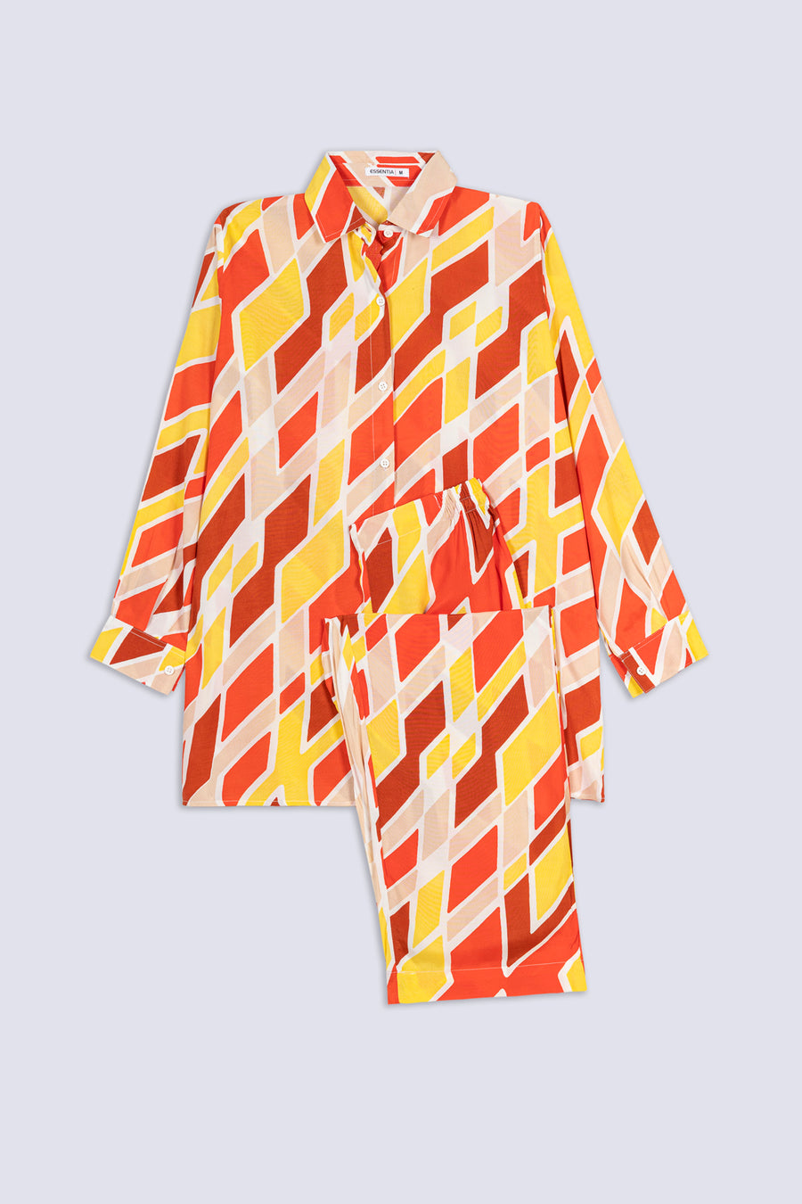 Ladies Retro Geometric Print Co-ord Set