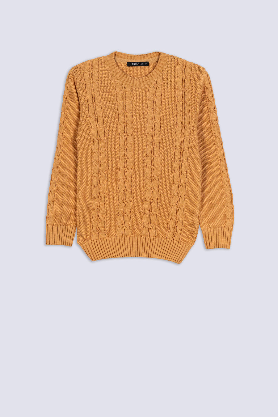 Boy's Mustard Cable Knit Sweater