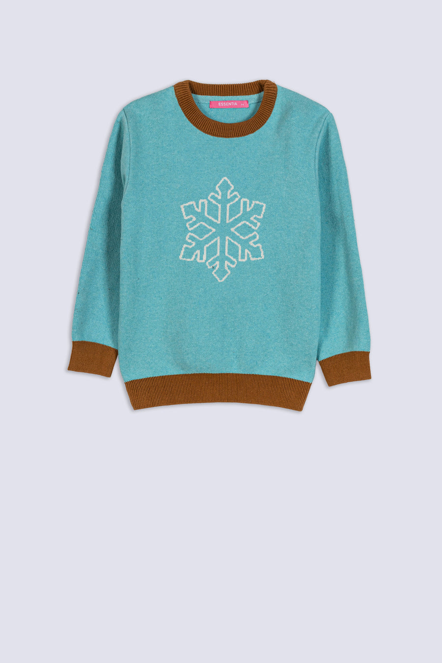 Gilr's Snowflake Knit Sweater