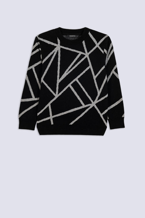 Boy's Abstract Line Sweater