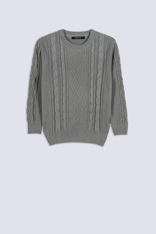Boy's Aran Cable Knit Sweater