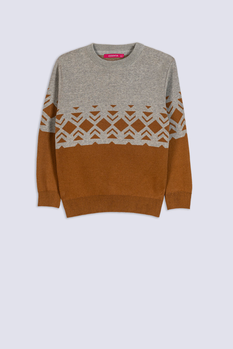 Girl's Geometric Jacquard Sweater