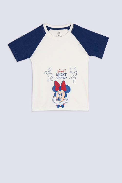 Girls' Adored Minnie Raglan Tee