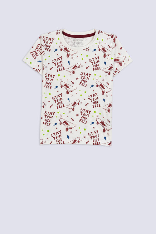 Boy's Stay True Slogan T-Shirt
