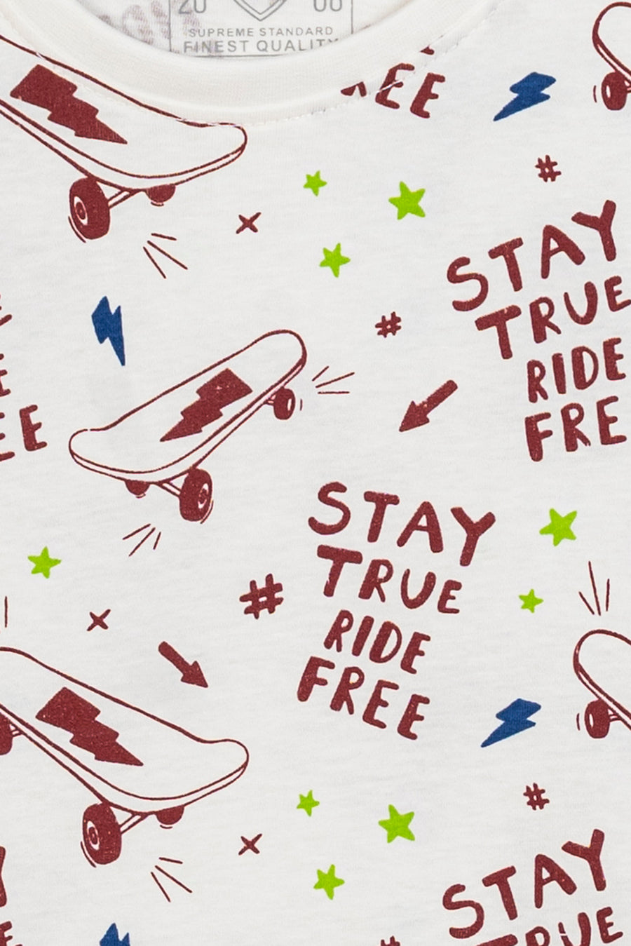 Boy's Stay True Slogan T-Shirt
