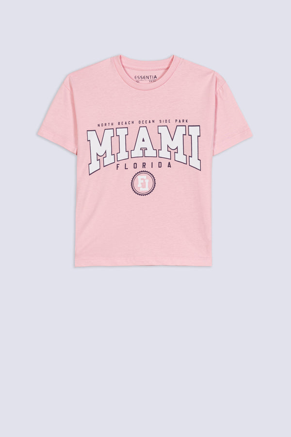 Girl's Miami Florida Varsity Graphic T-Shirt