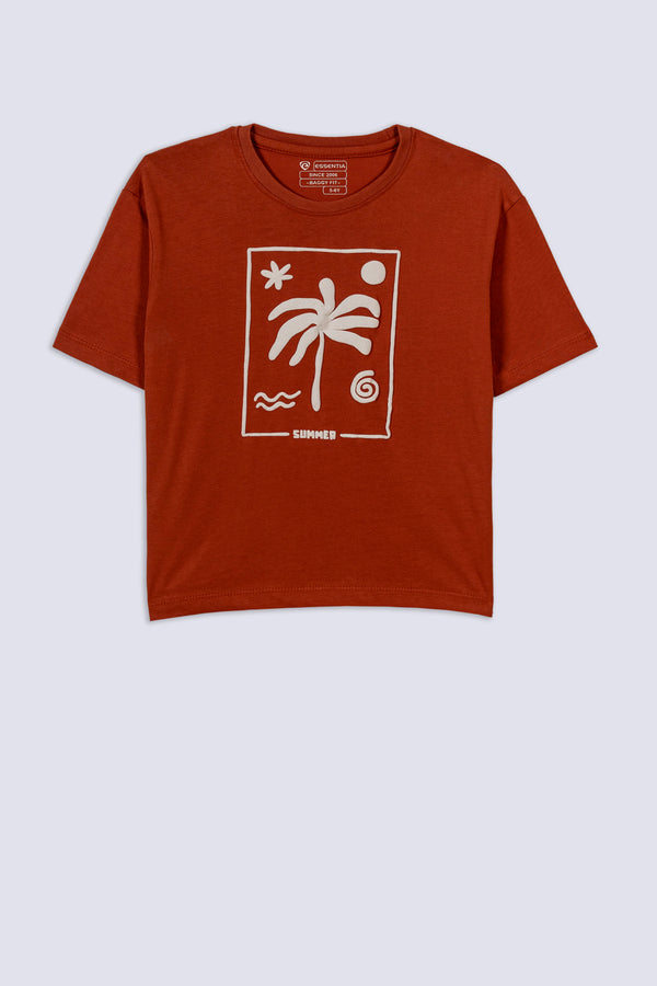 Boy's Palm Postcard Graphic T-Shirt