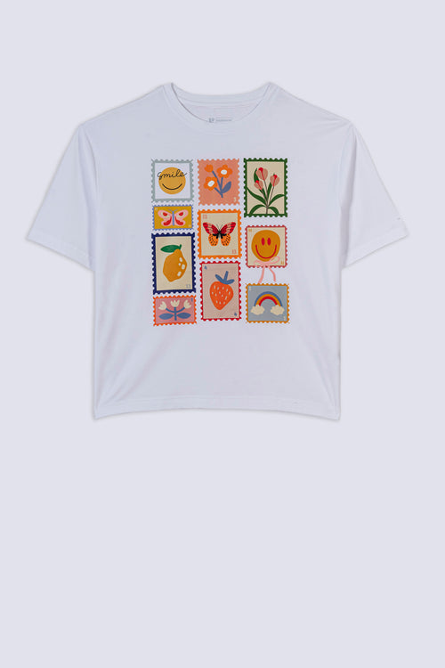 Ladies Postage Stamp T-Shirt