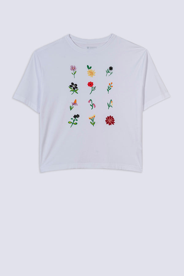 Ladies Botanical Grid T-Shirt