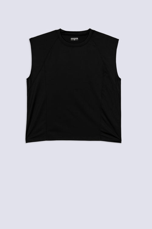 Men's Black Boxy Muscle Tank