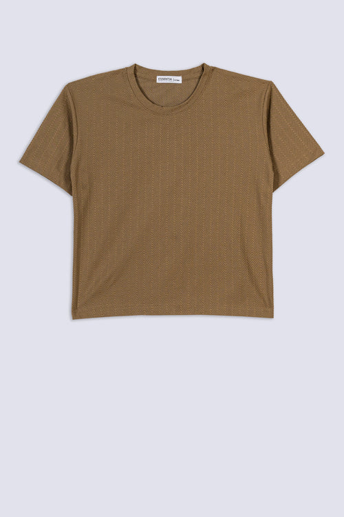 Boy's Chevron Textured T-Shirt
