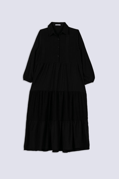 Black Grace Tiered  Ladies Dress