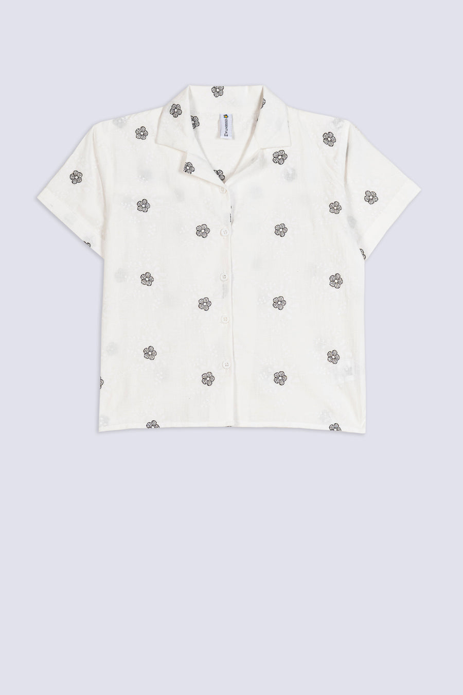 Girl's Daisy Embroidered Top