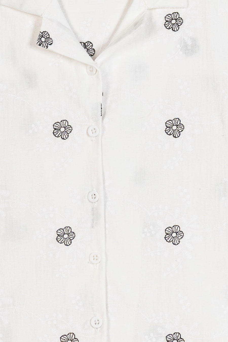 Girl's Daisy Embroidered Top