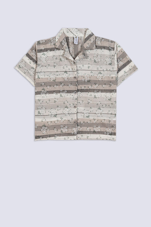 Girl's Ditsy Floral Resort Shirt