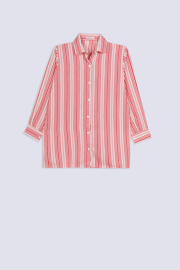 Ladies Relaxed Striped Shirt