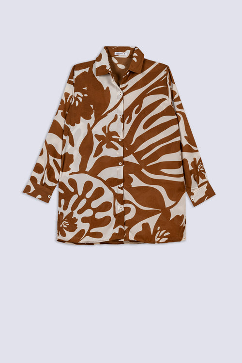 Ladies Tropical Print Shirt