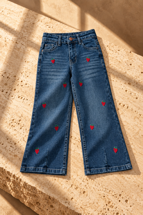 Girl's Strawberry Charm Denim