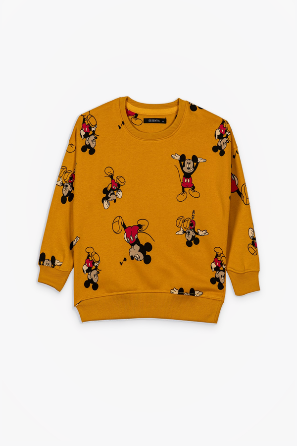 Boy's Mickey Mouse Print Sweatshirt - front