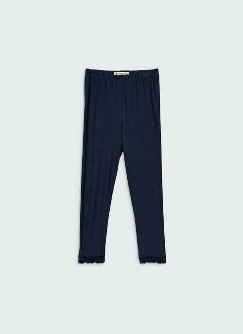 Lace Hem Girls' Legging