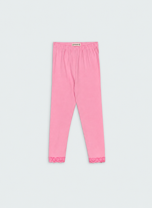 Lace Hem Girls' Legging