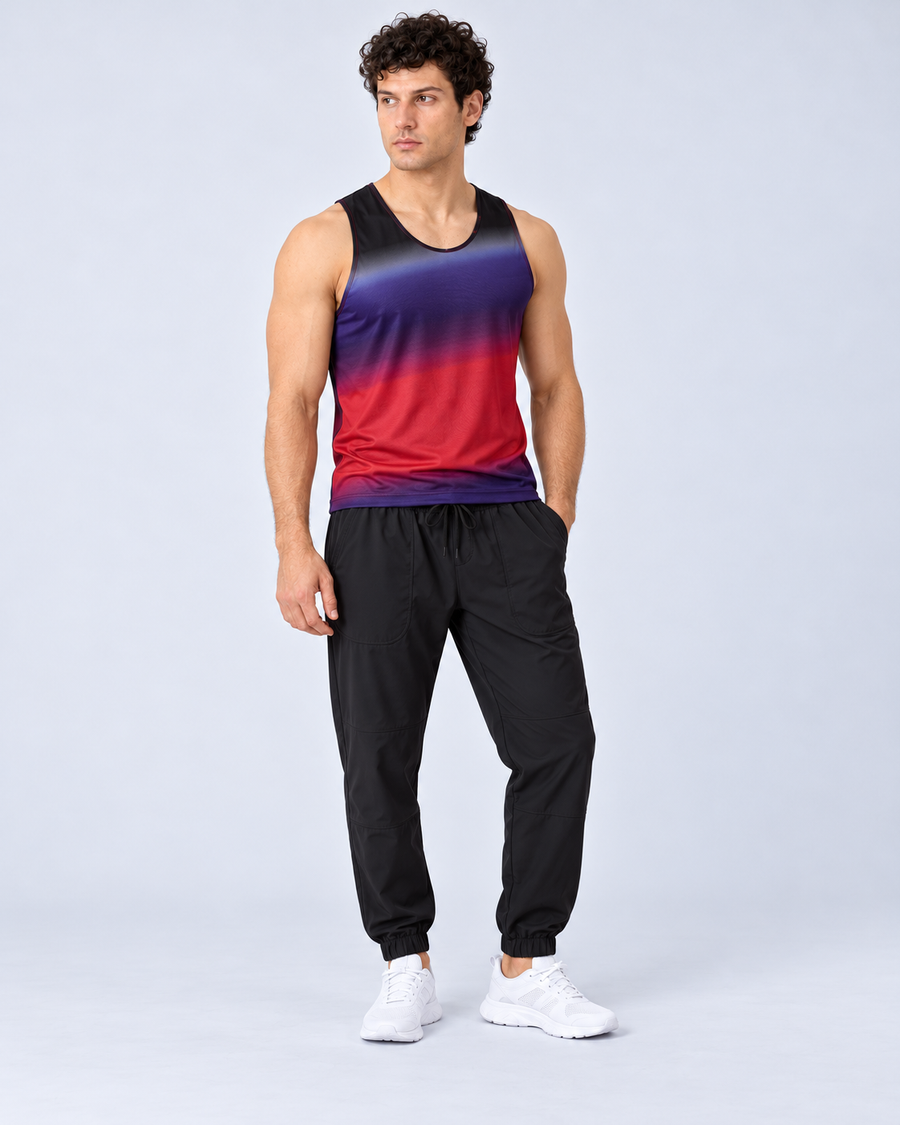 Men's Racerback Training Tank (MTC) with Men's Cargo Trouser (DGR) - pose 1