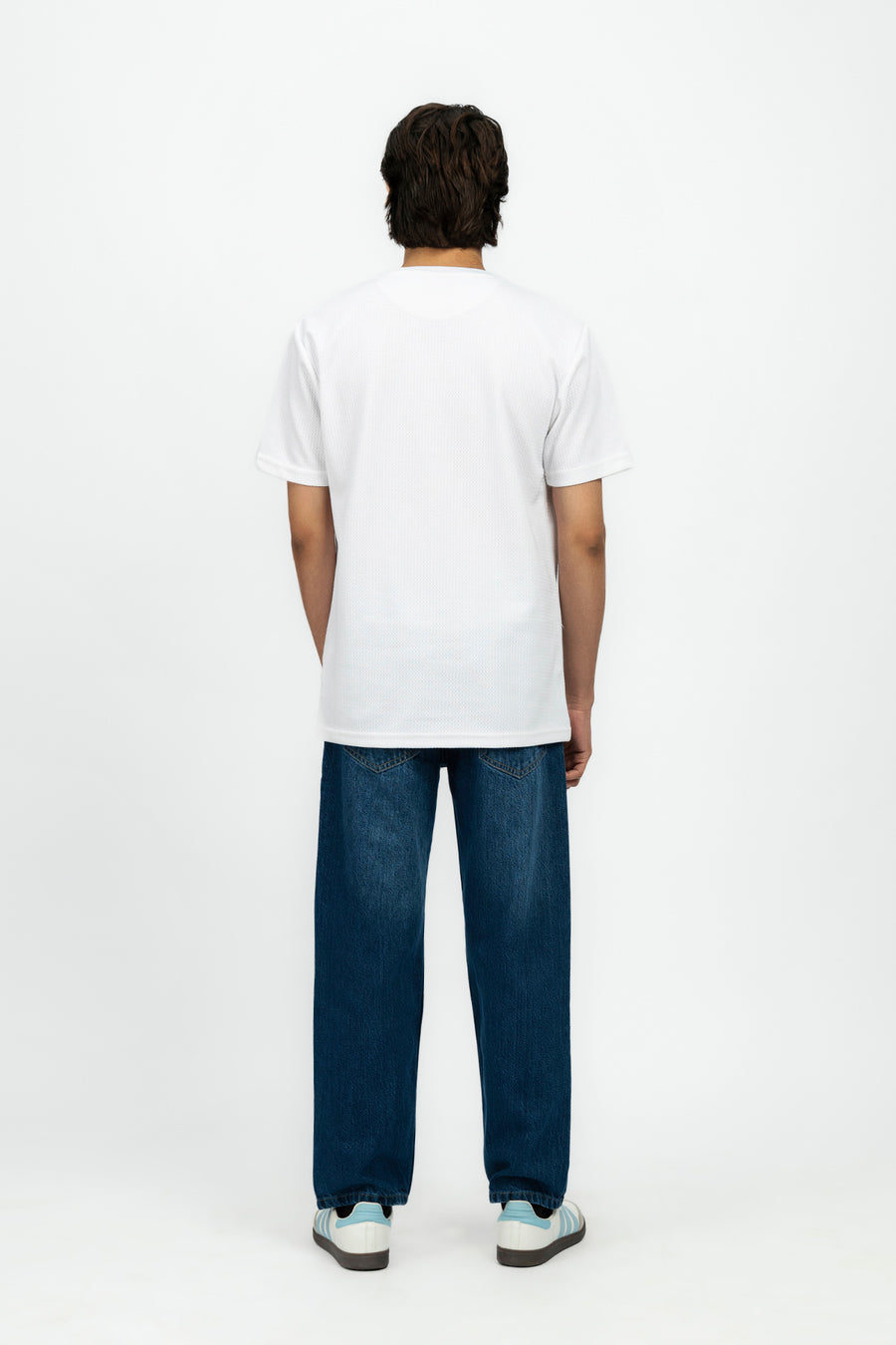 White Textured Men's T-Shirt