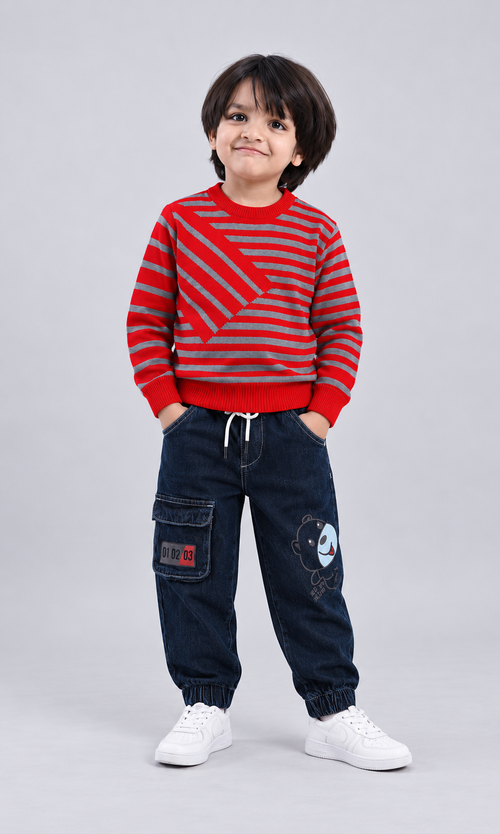Red Striped Boy's Sweater.