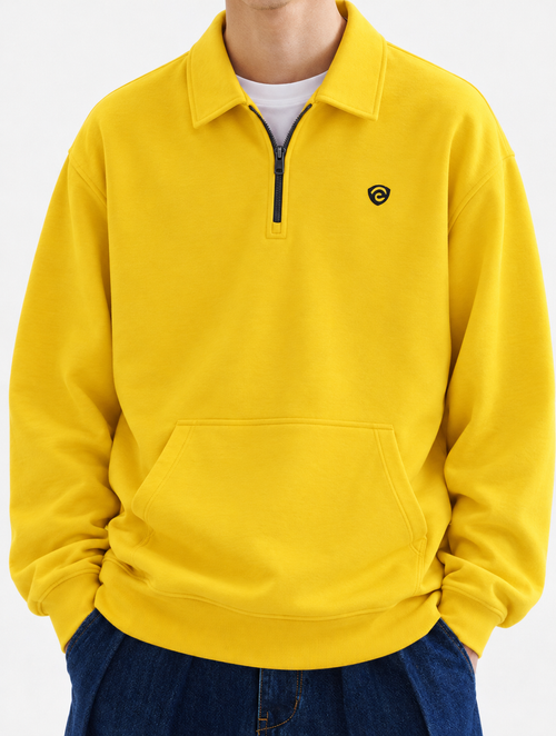 Mustard Men's Coller Sweatshirt