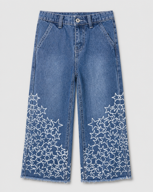 Girl's Starlight Wide-Leg Denim Pant