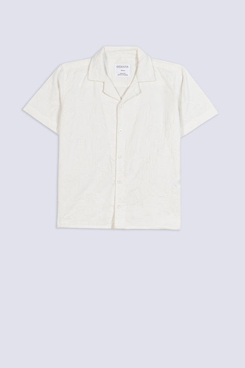 Boy's Embroidered Cuban Collar Shirt