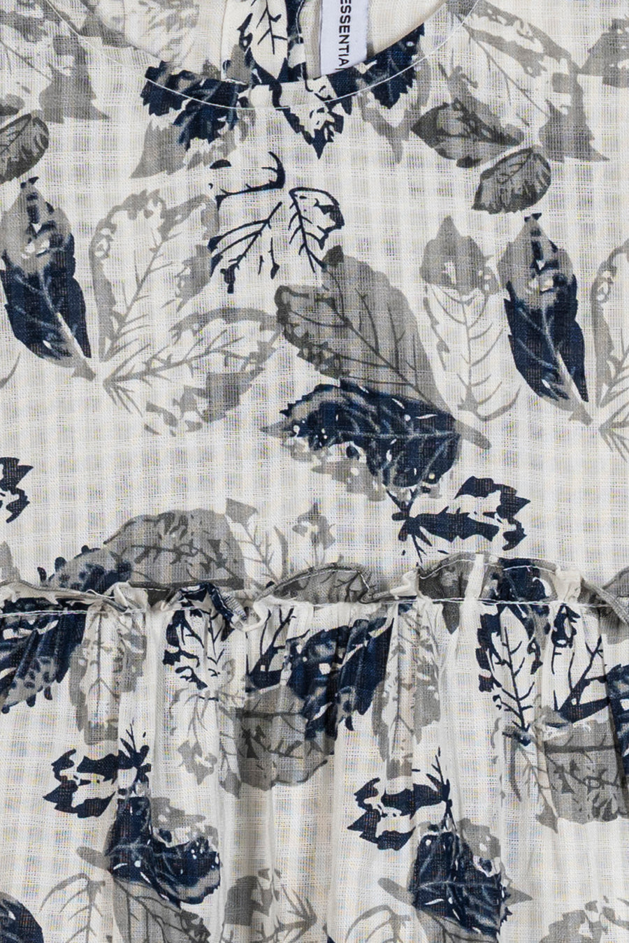 Girl's Leaf Print Puff Top