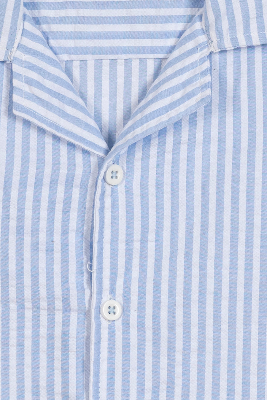 Boy's Blue Stripe Camp Shirt