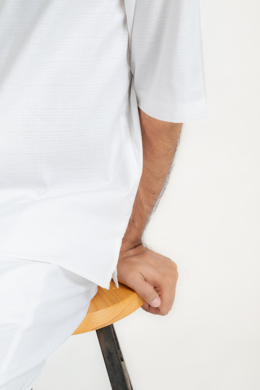 Men's Textured Cuban Collar Shirt