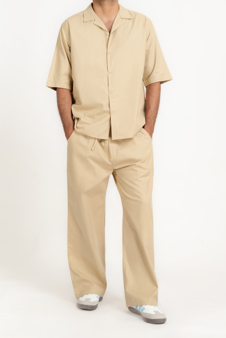 Men's Plain Cuban Collar Shirt