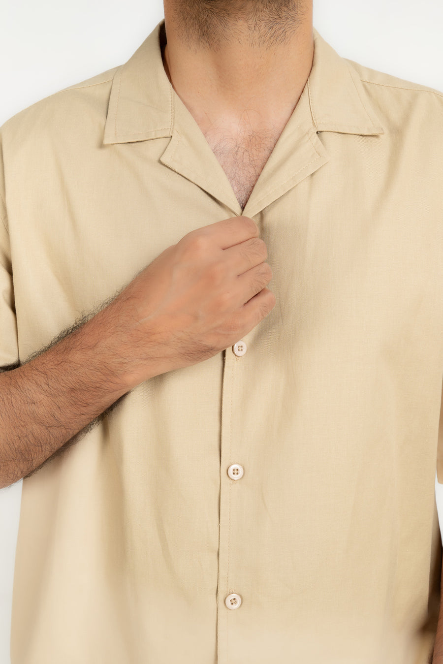 Men's Plain Cuban Collar Shirt