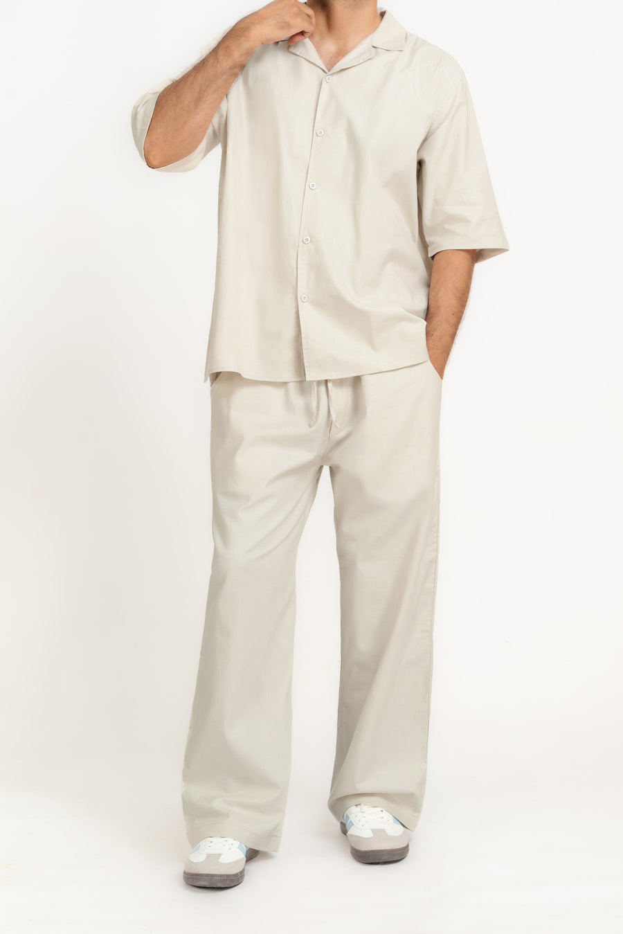 Men's Plain Cuban Collar Shirt