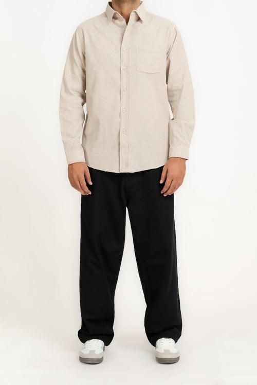 Men's Relaxed Linen Blend Casual Shirt