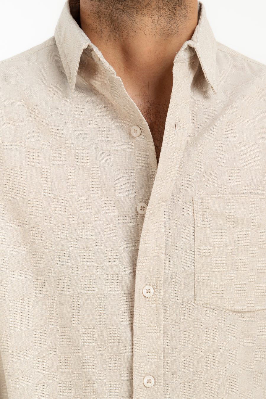 Men's Relaxed Linen Blend Casual Shirt