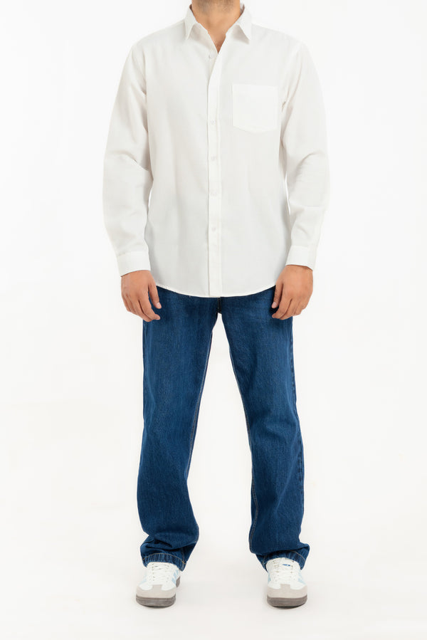 Men's Textured Weave Casual Shirt