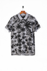 Men's Tropical Printed Polo Shirt.