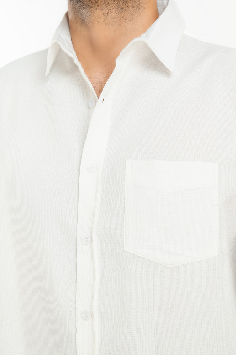 Men's Textured Weave Casual Shirt