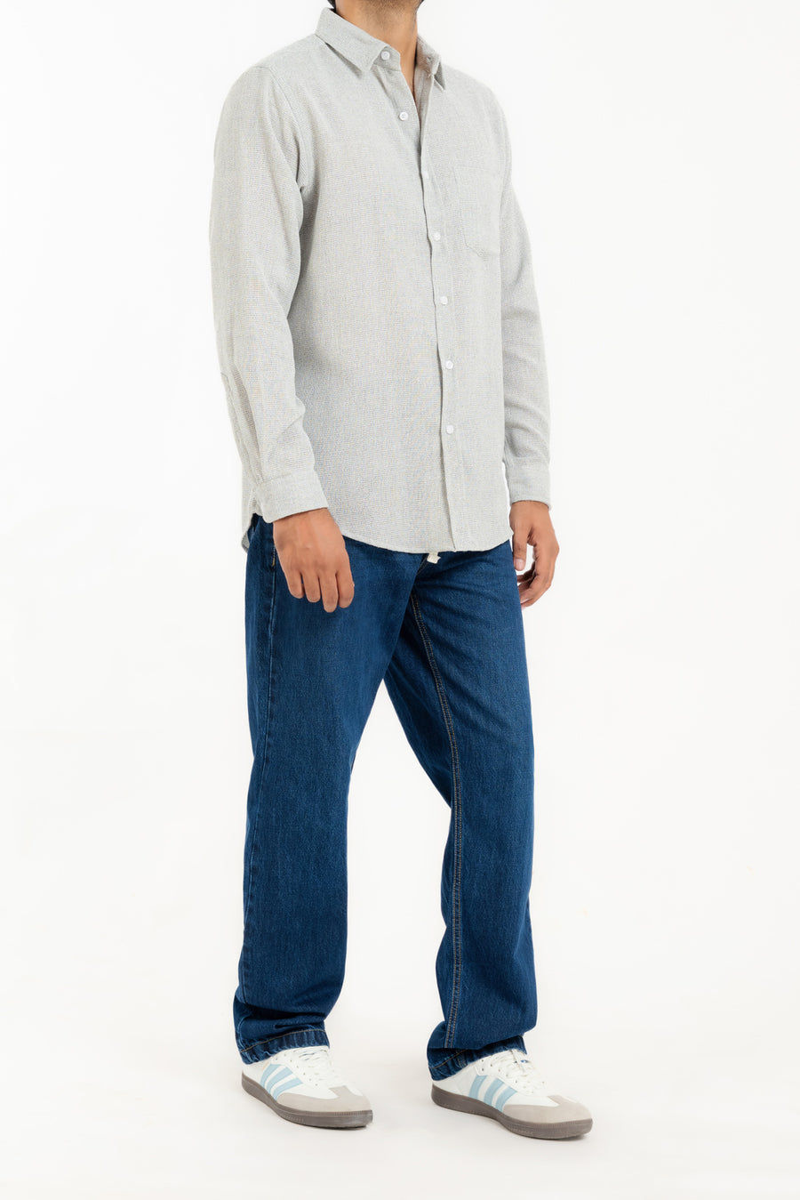 Men's Waffle Texture Casual Shirt