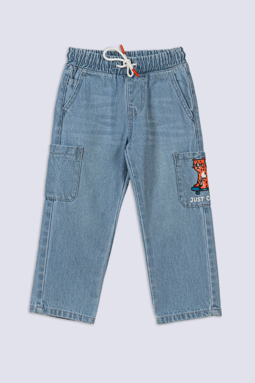 Boy's Pull On Cargo Jean