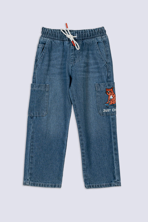 Boy's Pull On Cargo Jean